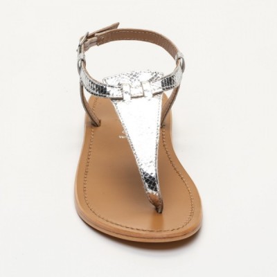 Sandales Pedernera Silver Snake Calank pour femme 100% Cuir