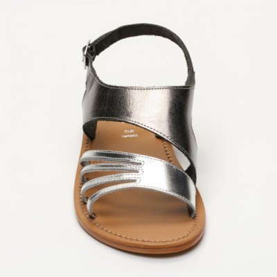 Sandales Ipiranga Pewter et Silver Calank pour femme 100% Cuir