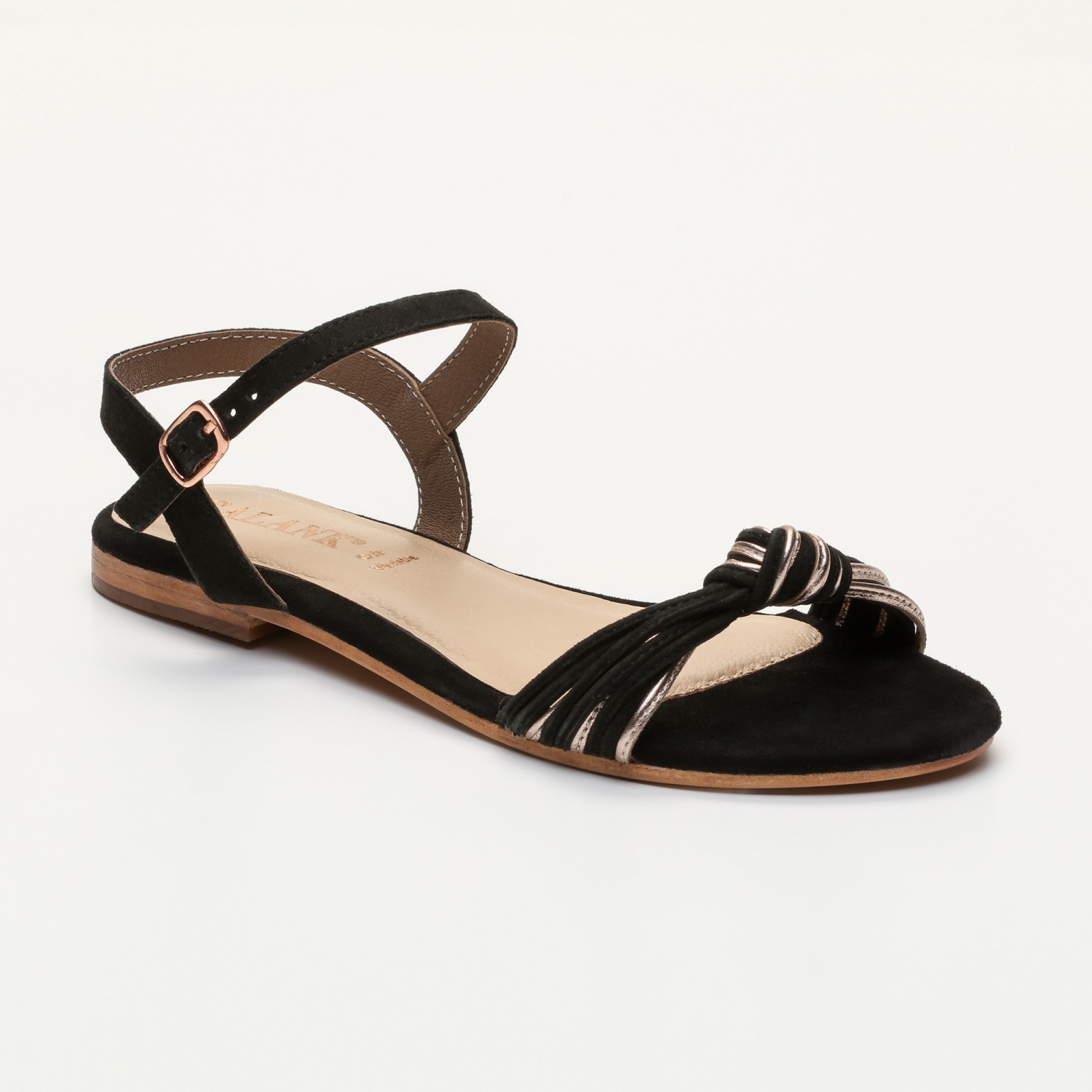 Sandales Boronia Black Calank pour femme 100% Cuir