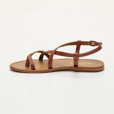 Sandales Westringia Tan Calank pour femme 100% Cuir