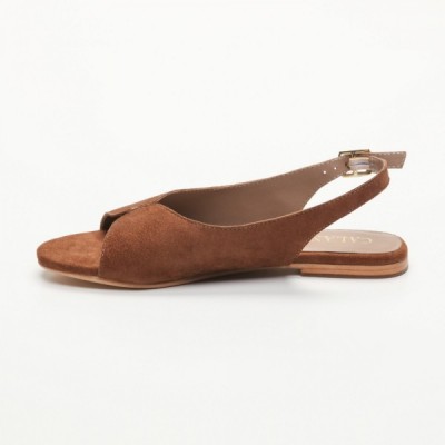 Sandales Ica Camel Calank pour femme 100% Cuir