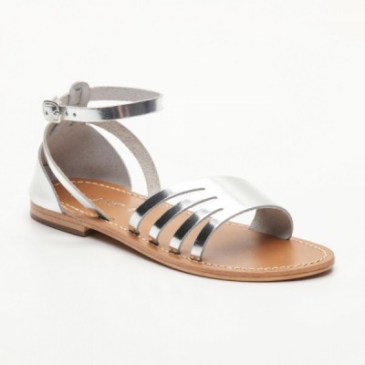 Sandales Jackie Silver Calank pour femme 100% Cuir