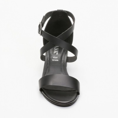 Sandales Idoa Black Calank pour femme 100% Cuir