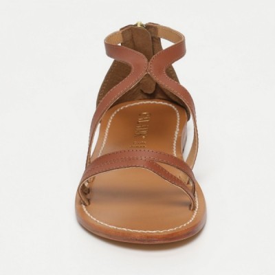 Sandales Covas Camel  Calank pour femme 100% Cuir