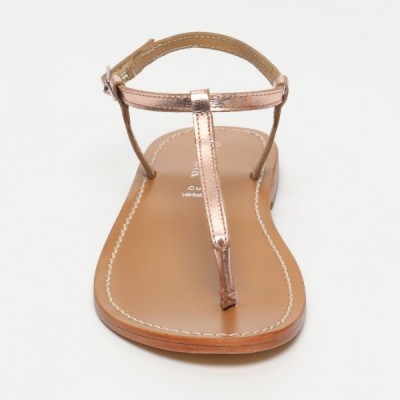 Sandales Oruro Rosegold Calank pour femme 100% Cuir