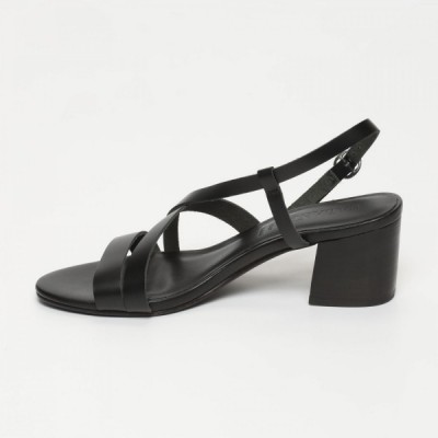 Sandales Lulu Black Calank pour femme 100% Cuir