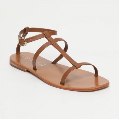 Sandales Ebran Camel  Calank pour femme 100% Cuir