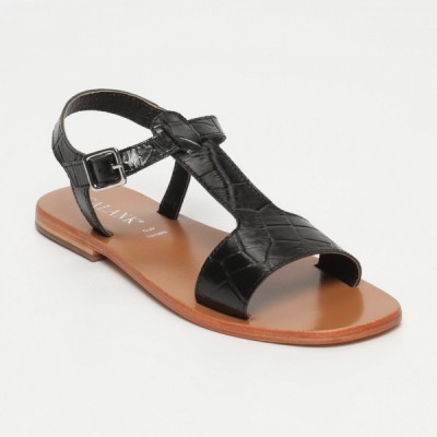 Sandales Farnoush Black Calank pour femme 100% Cuir