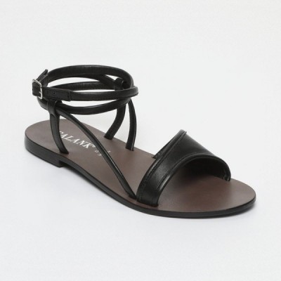 Sandales Yuma Black Calank pour femme 100% Cuir